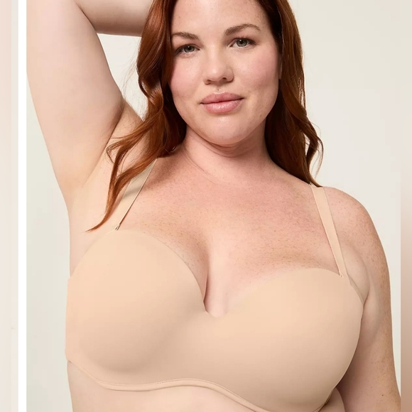 Cacique Other - NWOT Cacique Smooth Boost Multi Way Strapless Tan/Nude Bra Size 46DD